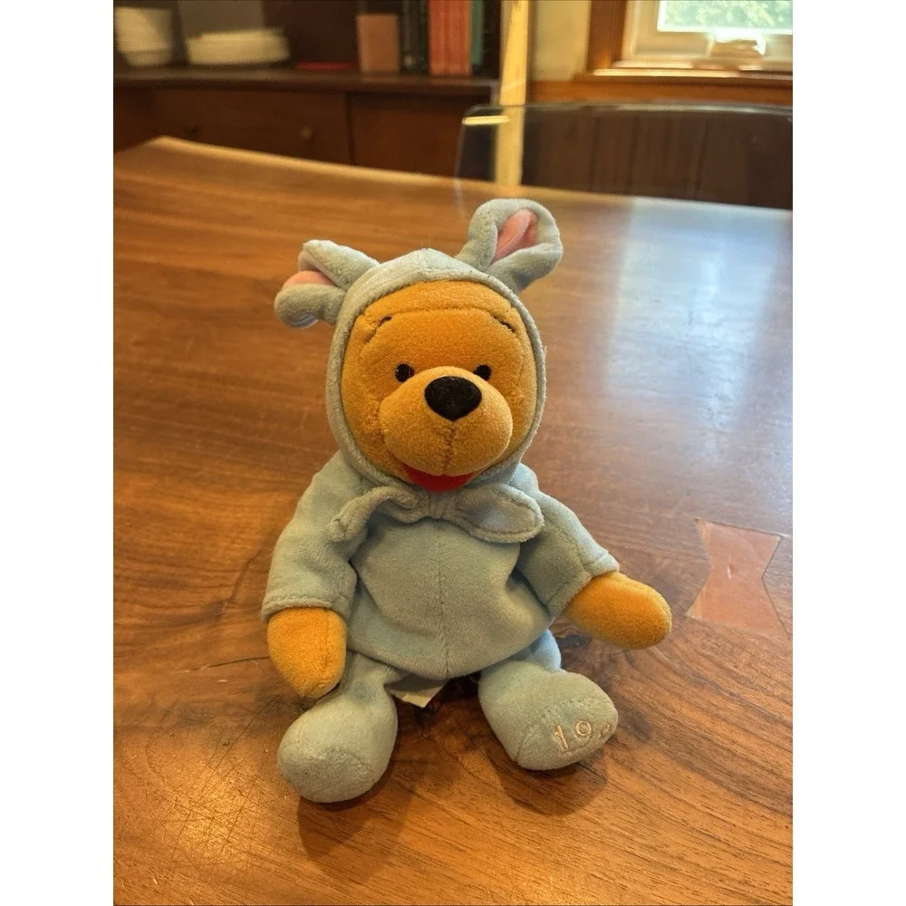 Vintage 1999 Disney Winnie the Pooh Plush Blue Bunny Costume Stuffed Animal A5
